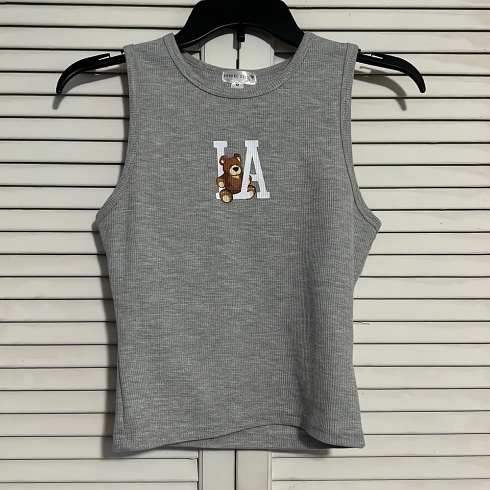 grey LA tank